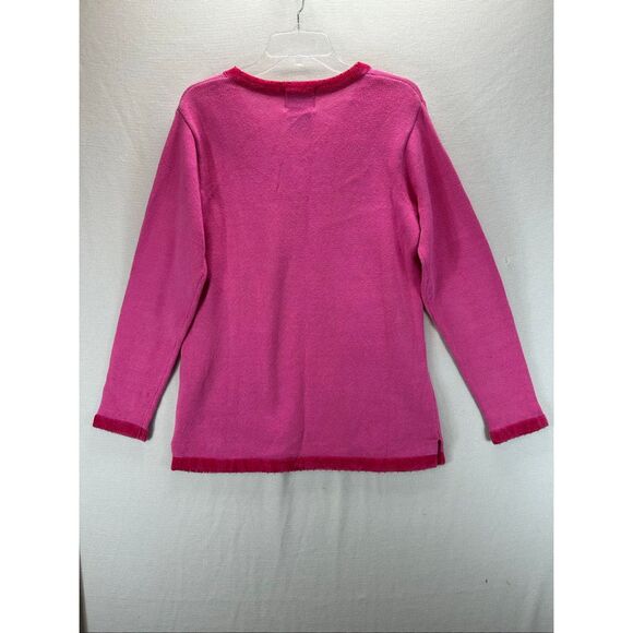 New Quacker Factory Pink Snowman Sequin Ugly Christmas Sweater S Holiday Y2K - Picture 12 of 12